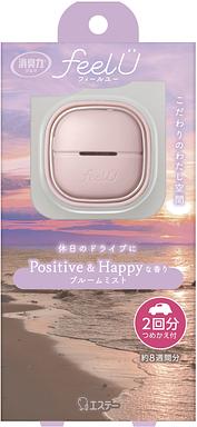 【お取り寄せ】消臭力 クルマ用 feelU Positive&Happyな香り ブルームミスト 本体 つめかえ付き 2回分