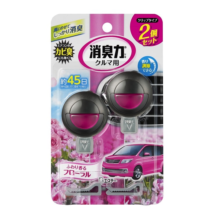 クルマの消臭力 クリップタイプ フローラル 3.2ml 2個セット