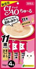CIAO(チャオ) ちゅ−る 11歳からのまぐろ・かつお 14g×4本