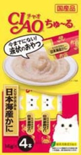 CIAO(チャオ) ちゅ〜る とりささみ&日本海かに 14g×4本
