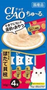 CIAO(チャオ) ちゅ〜る まぐろ&ホタテ貝柱 14g×4本