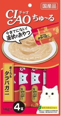CIAO(チャオ) ちゅ〜る まぐろ&タラバガニ 14g×4本