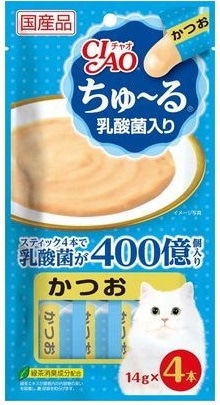 CIAO(チャオ) ちゅ〜る 乳酸菌入り かつお 14g×4本