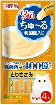 CIAO(チャオ) ちゅ〜る 乳酸菌入り とりささみ 14g×4本