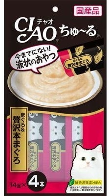 CIAO(チャオ) ちゅ〜る まぐろ&贅沢本まぐろ 14g×4本