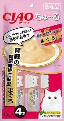 CIAO(チャオ) ちゅ〜る 腎臓の健康維持に配慮 まぐろ 14g×4本