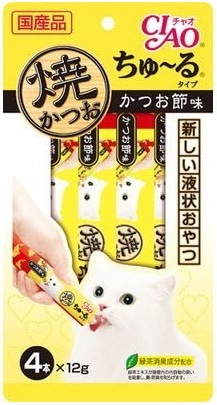 【販売終了しました】CIAO(チャオ) ちゅ〜る 焼きかつお かつお節味 12g×4本