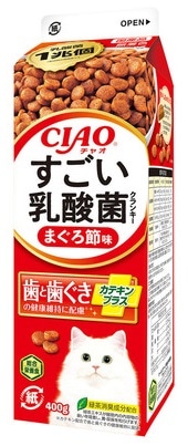 CIAO(チャオ) すごい乳酸菌 クランキー牛乳パック まぐろ節味 400g