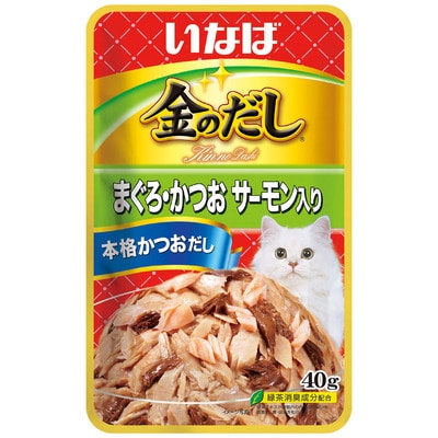 金のだし パウチ まぐろ・かつお サーモン入 40g