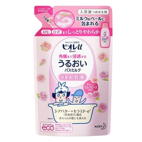 【お取り寄せ】ビオレu バスミルク ミルクローズ つめかえ用 つめかえ用 480ml