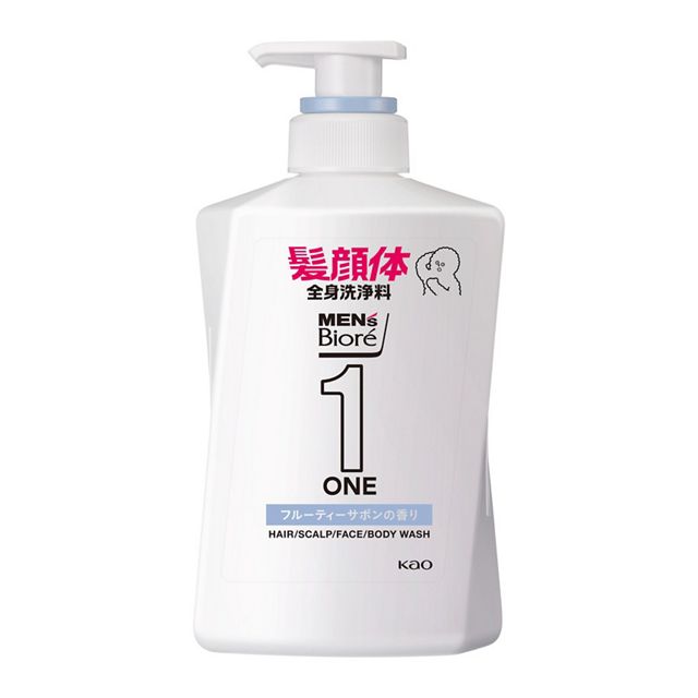 メンズビオレONE オールインワン全身洗浄料 フルーティーサボンの香り 本体 480ml