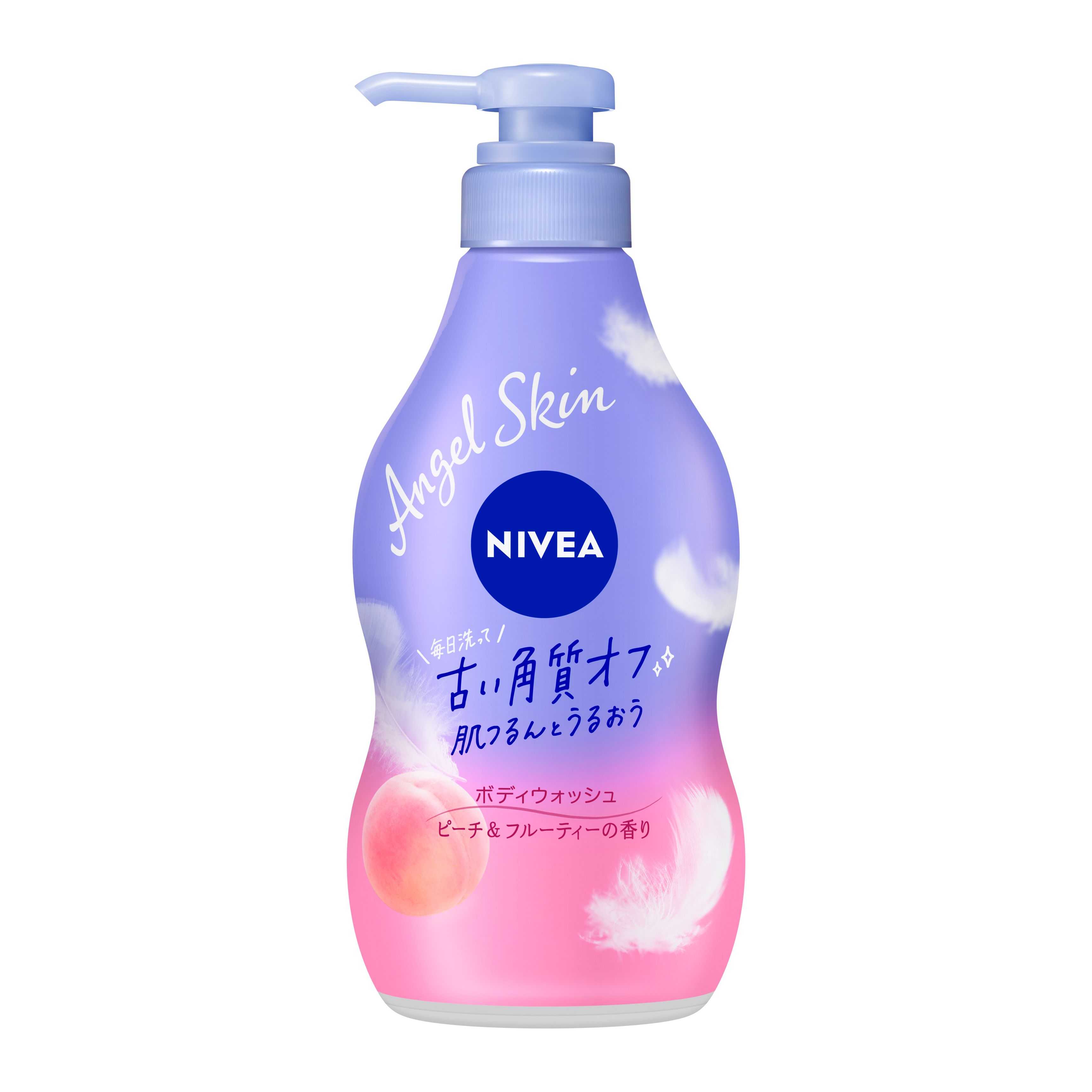 【お取り寄せ】ニベア エンジェルスキン ボディウォッシュ ピーチ&フルーティーの香り ポンプ 480ml