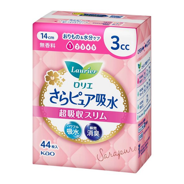 ロリエ さらピュア吸水 超吸収スリム 3CC パウダリーフラワーの香り 44枚