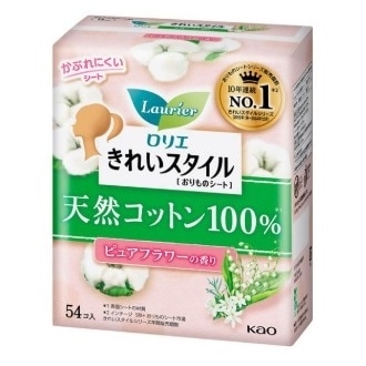 【お取り寄せ】ロリエ きれいスタイル 天然コットン ピュアフラワー 54コ