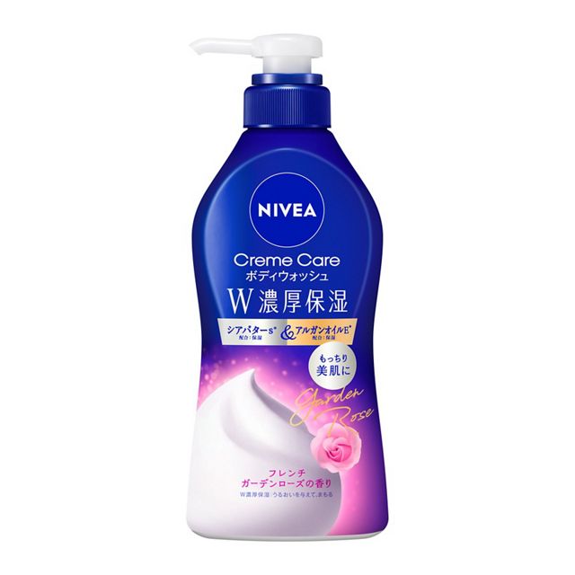 【お取り寄せ】ニベア クリームケアボディウォッシュ W濃厚保湿 フレンチガーデンローズの香り 本体 460ml