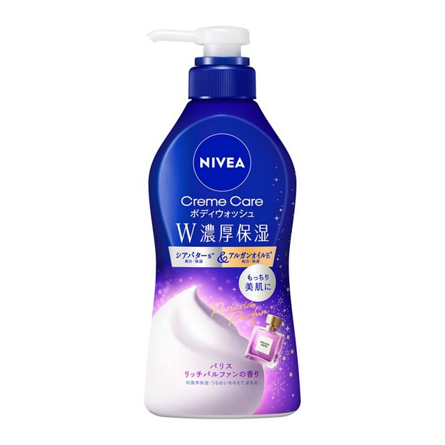 【お取り寄せ】ニベア クリームケアボディウォッシュ W濃厚保湿 パリスリッチパルファンの香り 本体 460ml