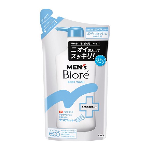 メンズビオレ 薬用デオドラントボディウォッシュ 清潔感のあるせっけんの香り つめかえ用 360ml