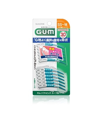 【お取り寄せ】GUM ソフトピック カーブ型 SS〜M 30本入