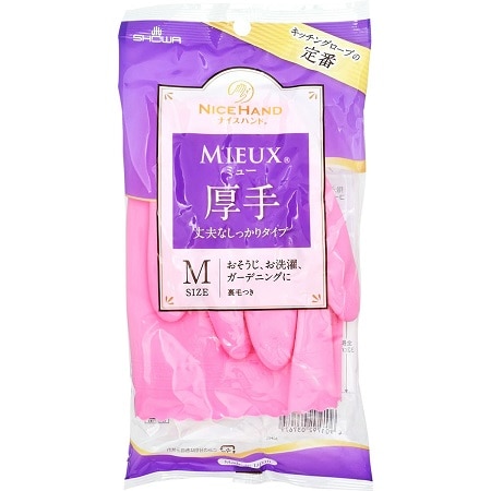 ナイスハンド ミュー厚手M ピンク