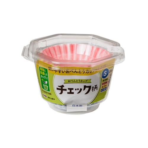 おべんとうカップ チェック柄S 4色 84枚入
