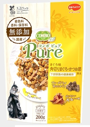 コンボ ピュア キャット ドライ まぐろ味・角切りまぐろ・かつお節添え 200g