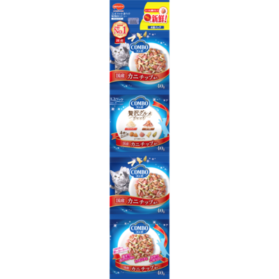 【お取り寄せ】コンボ キャット 連パック 海の味わいメニュー カニチップ添え 160g(40g×4連)