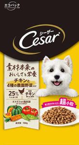 【お取り寄せ】シーザードライ チキンと4種の農園野菜入り 超小粒 700g