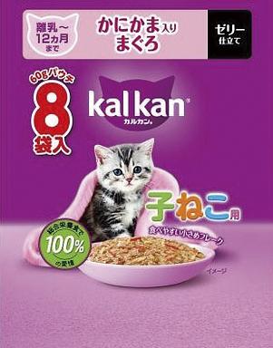 カルカンパウチ 子ねこ用 かにかま入りまぐろ 8袋