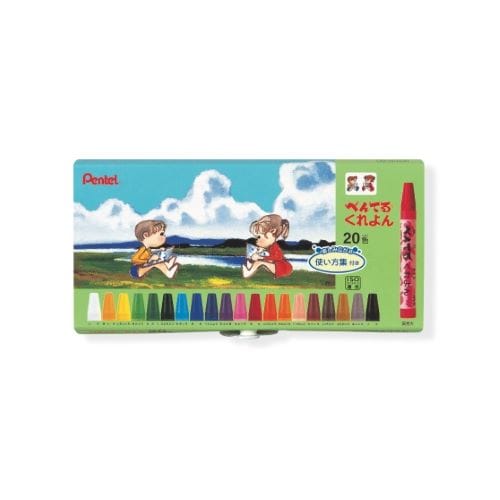 ぺんてる くれよん 20色