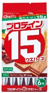 ハマダCF プロテイン15ウエハース カカオ味 6枚
