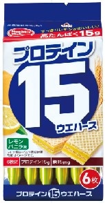 【お取り寄せ】ハマダCF プロテイン15ウエハース レモンバニラ 6枚