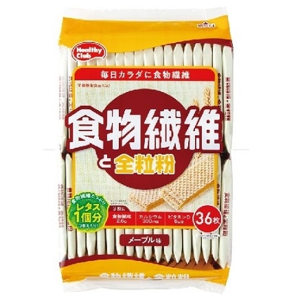 ハマダコンフェクト 食物繊維と全粒粉ウエハース 36枚