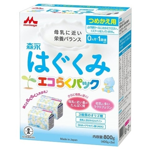 森永 はぐくみ エコらくパック つめかえ用 400gX2袋