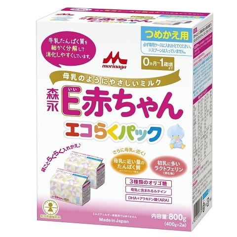 【お取り寄せ】森永 E赤ちゃん エコらくパック つめかえ用 400gX2袋