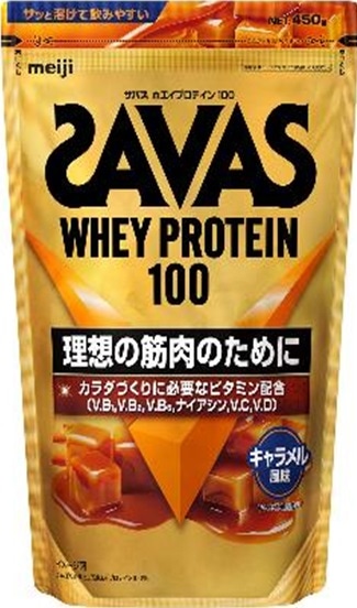 ザバス ホエイプロテイン100 キャラメル風味 450g