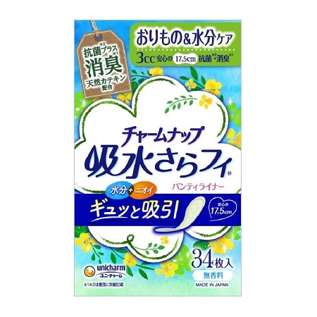 チャームナップ 吸水さらフィ パンティライナー 消臭タイプ(3cc) 34枚