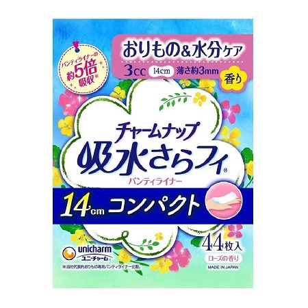 チャームナップ 吸水さらフィ パンティライナー コンパクト ローズの香り 44枚