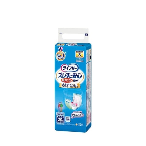 【お取り寄せ】ライフリー ズレずに安心 紙パンツ専用尿とりパッド 長時間3回吸収 20枚