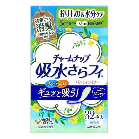 チャームナップ 吸水さらフィ パンティライナー 消臭タイプ(5cc) 32枚入