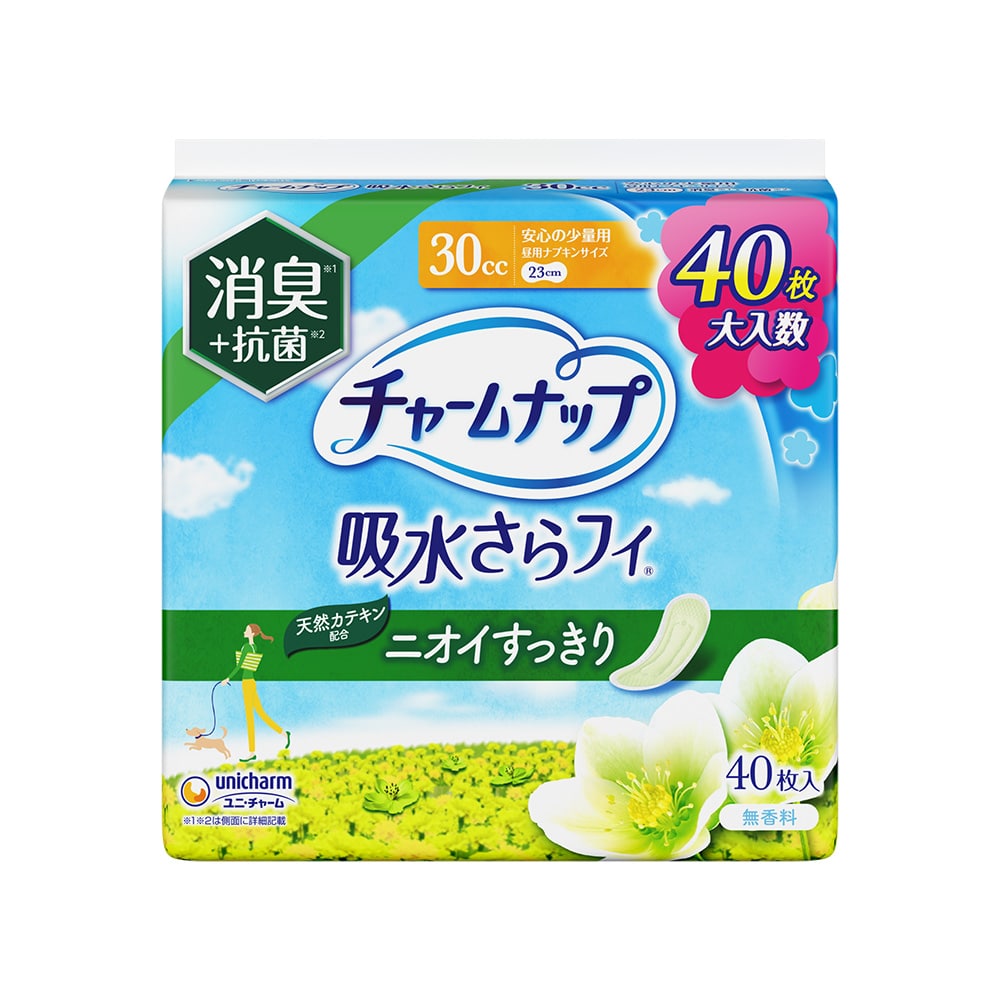 チャームナップ 吸水さらフィ 安心の少量用消臭タイプ 30cc 40枚
