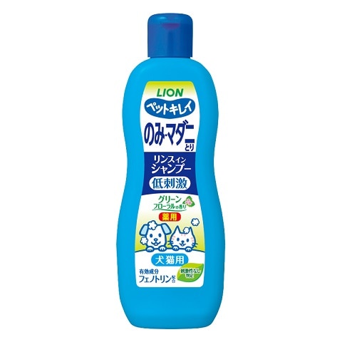 のみ・マダニとり リンスインシャンプー 犬猫用 グリーンフローラルの香り 330ml