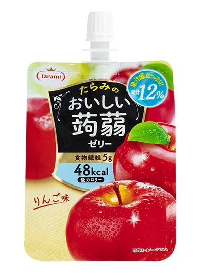【販売終了しました】たらみ おいしい蒟蒻ゼリー りんご味 150g