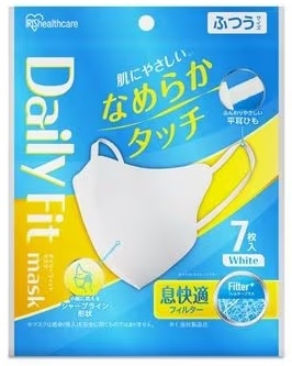 【お取り寄せ】DAILYFITマスク なめらかタッチ 立体 ホワイト 7枚