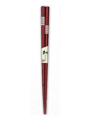 抗菌食洗箸 水玉格子 21cm