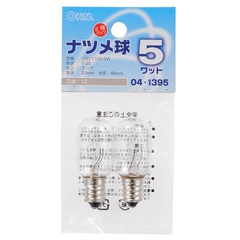 ナツメ球 5W クリア 2P