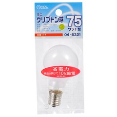 ミニクリプトン球 75W ホワイト