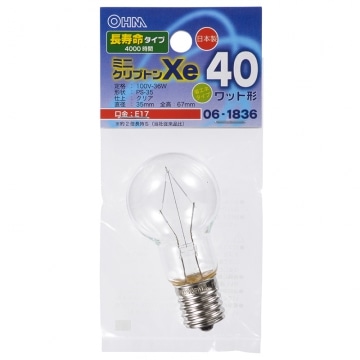 ミニクリプトンXe 40W クリア
