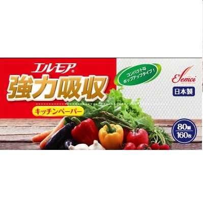 エルモア 強力吸収キッチンペーパー 80組