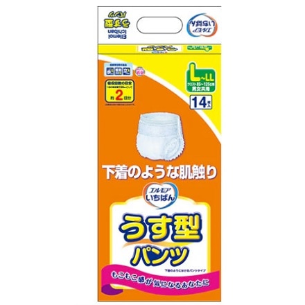 【お取り寄せ】いちばん うす型パンツ L〜LL 14枚