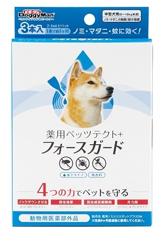 【お取り寄せ】薬用ペッツテクト+ フォースガード 中型犬 3本入